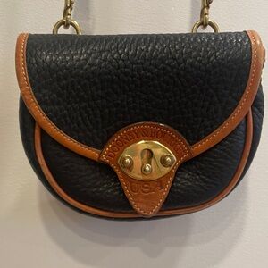 Dooney & Bourke Black and Brown Leather Crossbody Bag